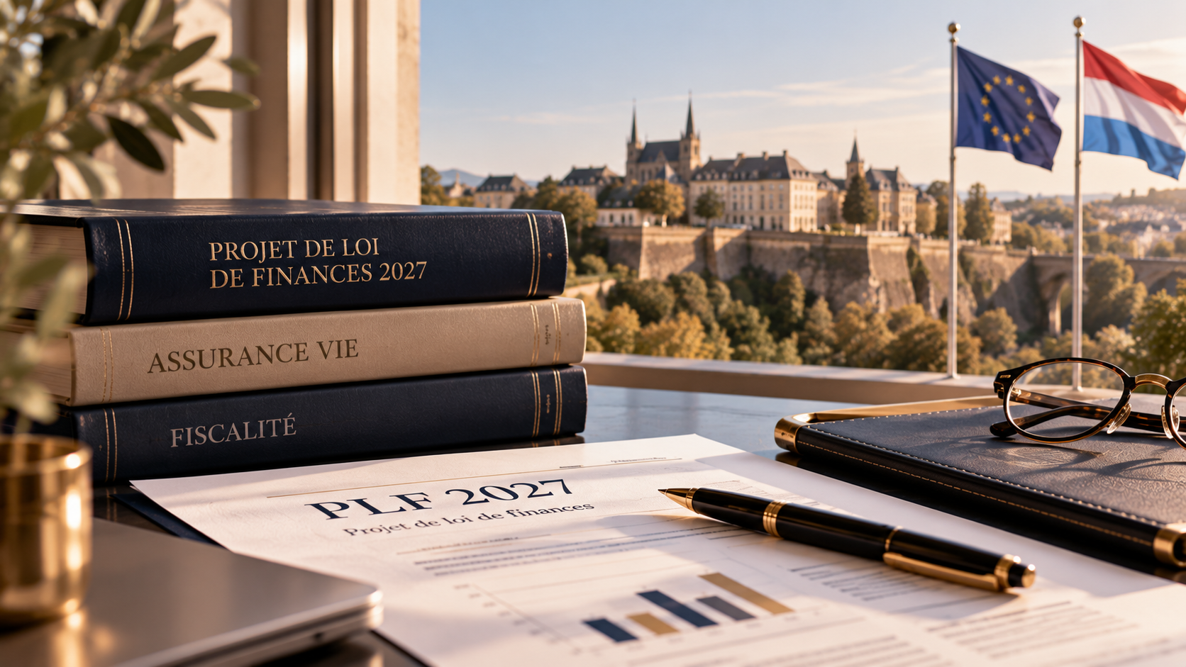 Bureau financier européen au coucher du soleil